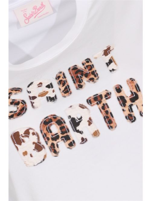 T-shirt Emilie in cotone con logo animalier Mc2 Saint Barth | EMI000100298L